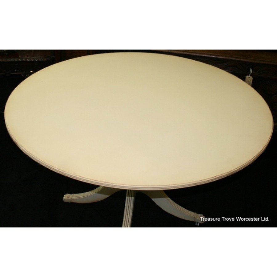 Painted Cream French Circular Tilt Top Dining Table